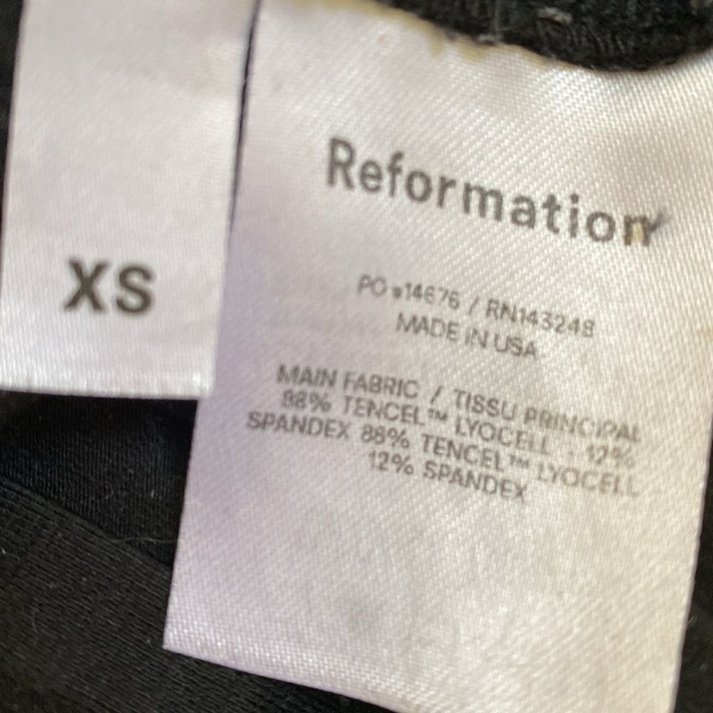 Reformation Black Ribbed Racerback Mini Tank Dress - Picture 6 of 7